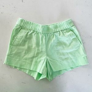 J.Crew Lime Green Pull On Linen Shorts Size 0